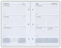 three ring weekly monthly planner refill